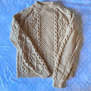 Handmade Cable Knit Sweater.